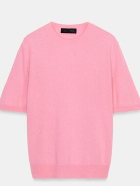 NWT Zara Bubblegum Pink Short Sleeve Knit Size S